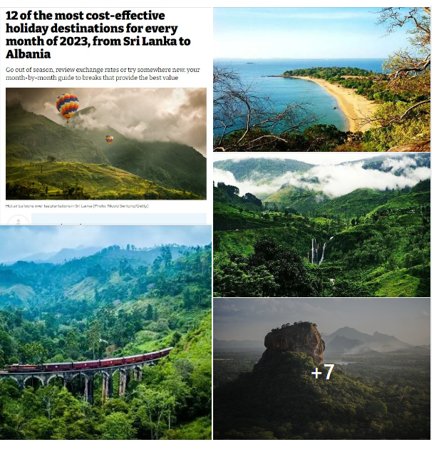 ලොව වෙබ් අඩවි කිහියකම අනුව අඩු මුදලකින් සංචාරයට හොඳම ශ්‍රී ලංකාවයි. Lanka News UK 08/01/23