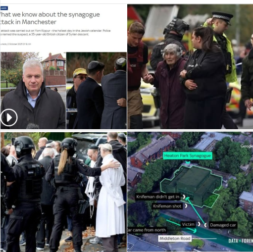 Breaking: Manchester synagogue attack: Two killed and suspect shot dead on